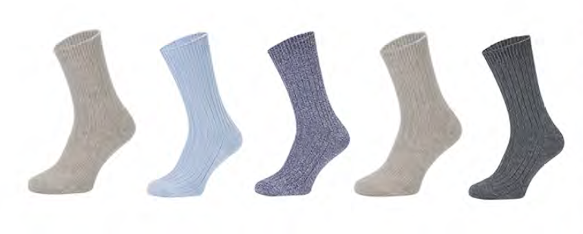 406 Baumwolle (Bio) mit Rillen Socken