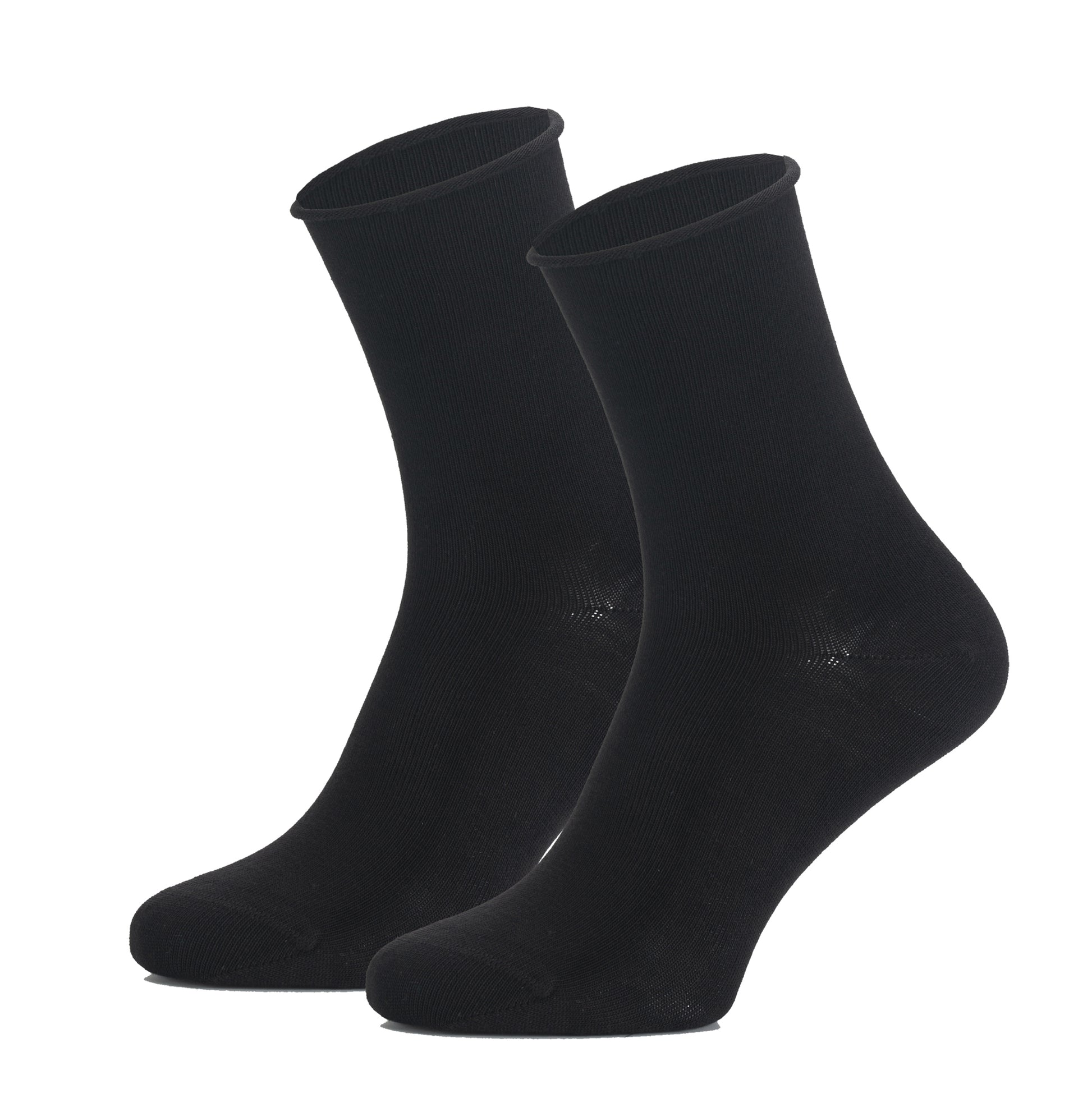 209 Roll Top Socks - Black
