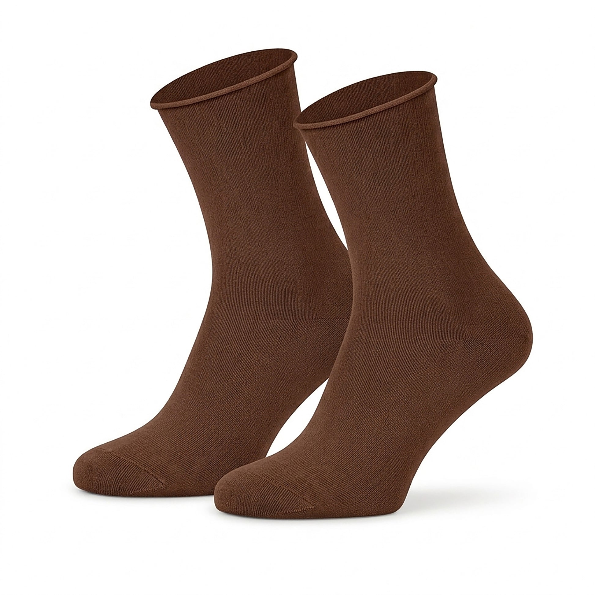 209 Roll Top Socks - Brown