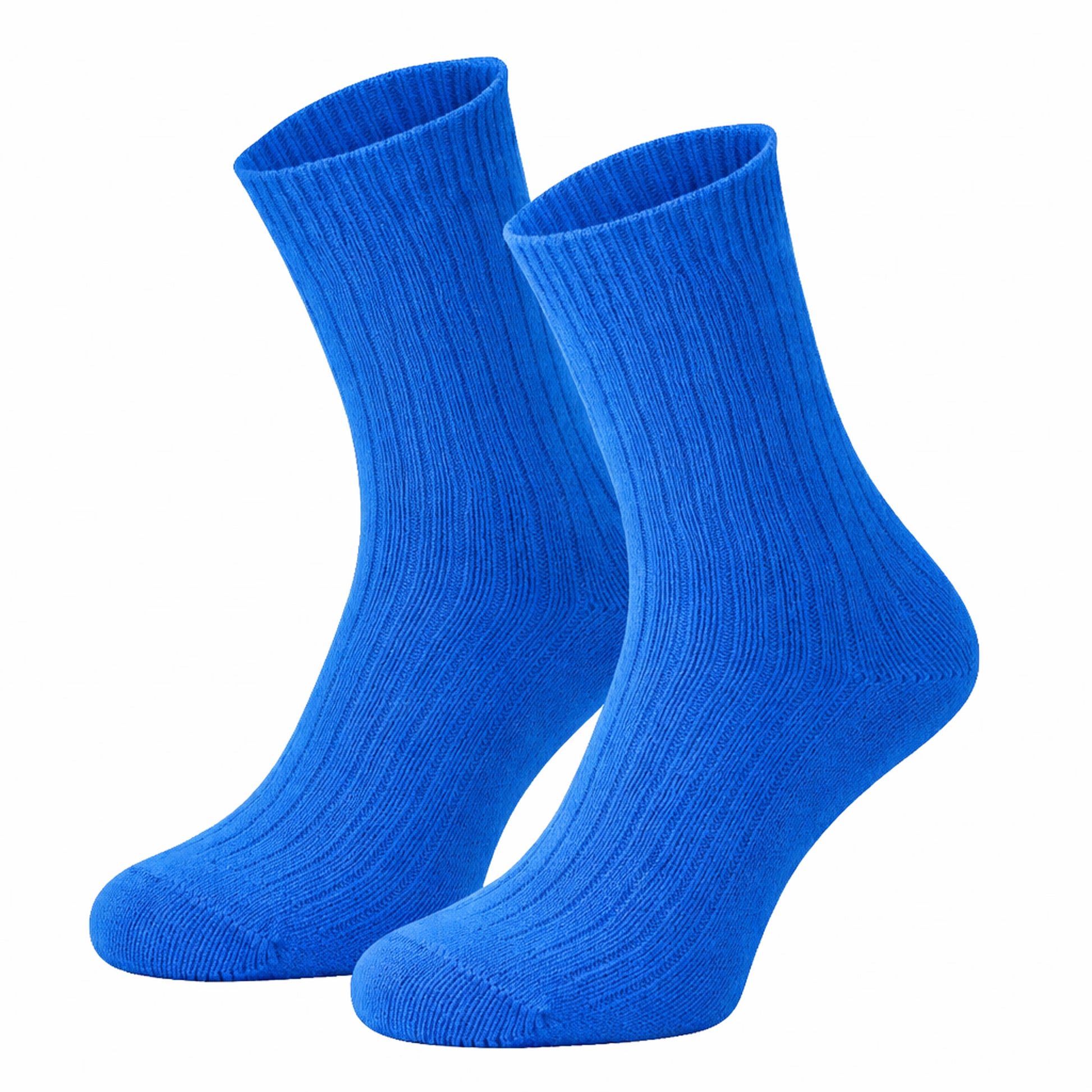 405 Ribbed Organic Wool Socks - Sax