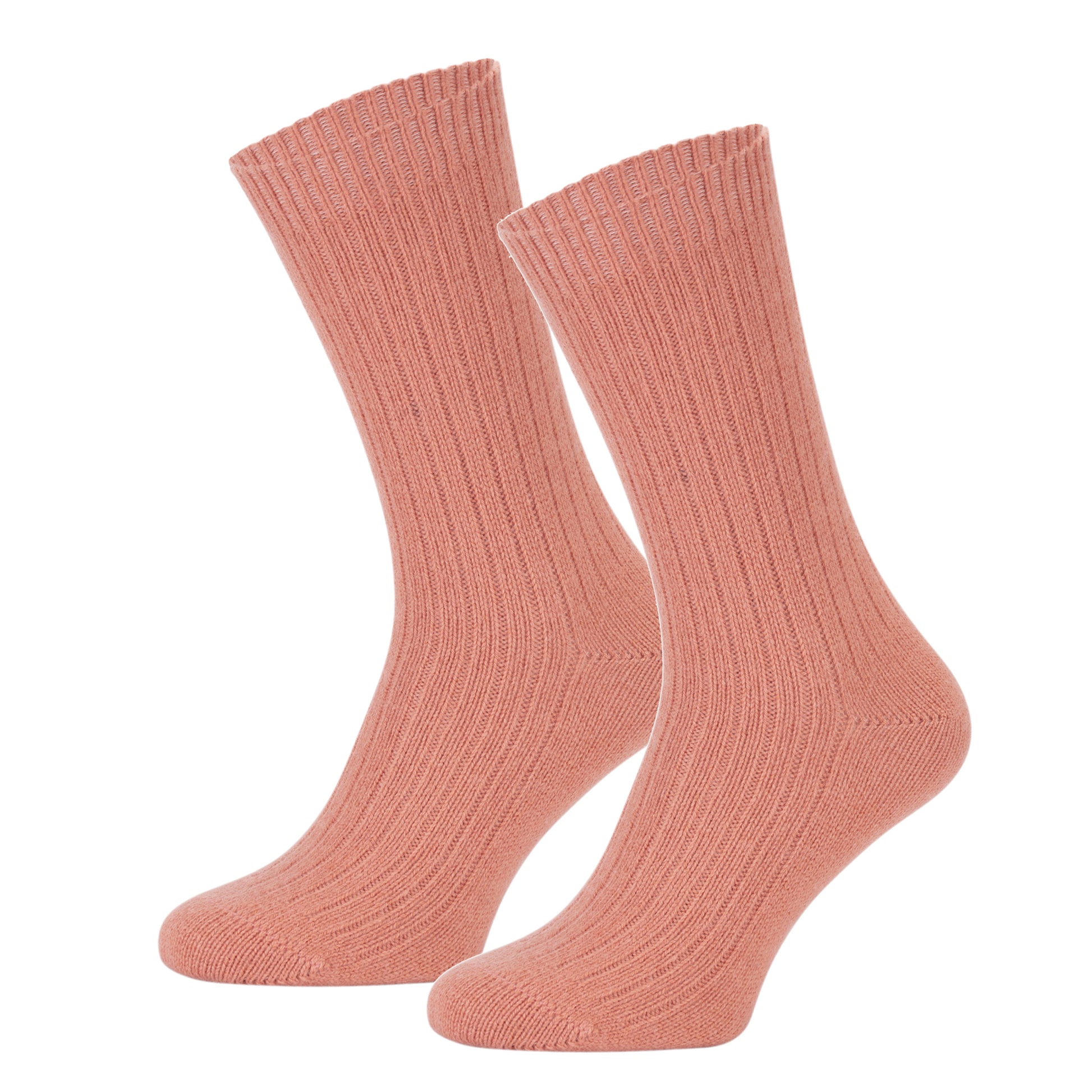 405 Ribbed Organic Wool Socks - Orange