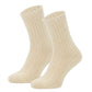 405 Ribbed Organic Wool Socks - Ecru
