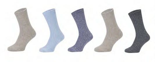 406  Baumwolle (Bio) mit Rillen Socken