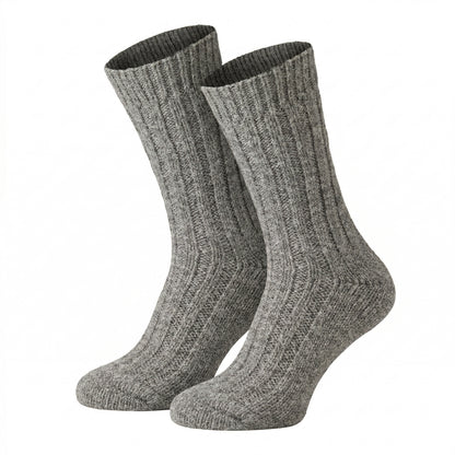 410 Premium Sheep and Alpaca Wool Socks - Grey Melange