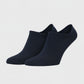 616  Unisex 3-Pack Organic Cotton Sneaker Socks - Navy Blue