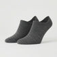 616  Unisex 3-Pack Organic Cotton Sneaker Socks - Charcoal