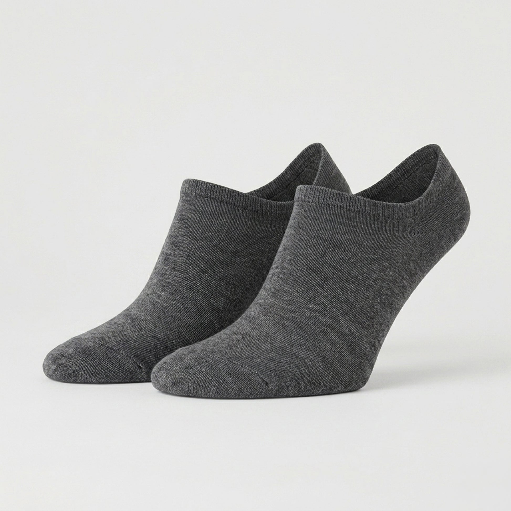 616  Unisex 3-Pack Organic Cotton Sneaker Socks - Charcoal