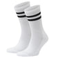 690  Premium Organic Cotton Sport Socks - White / Black Stripe