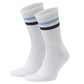 690  Premium Organic Cotton Sport Socks - White Navy / Blau Stripe