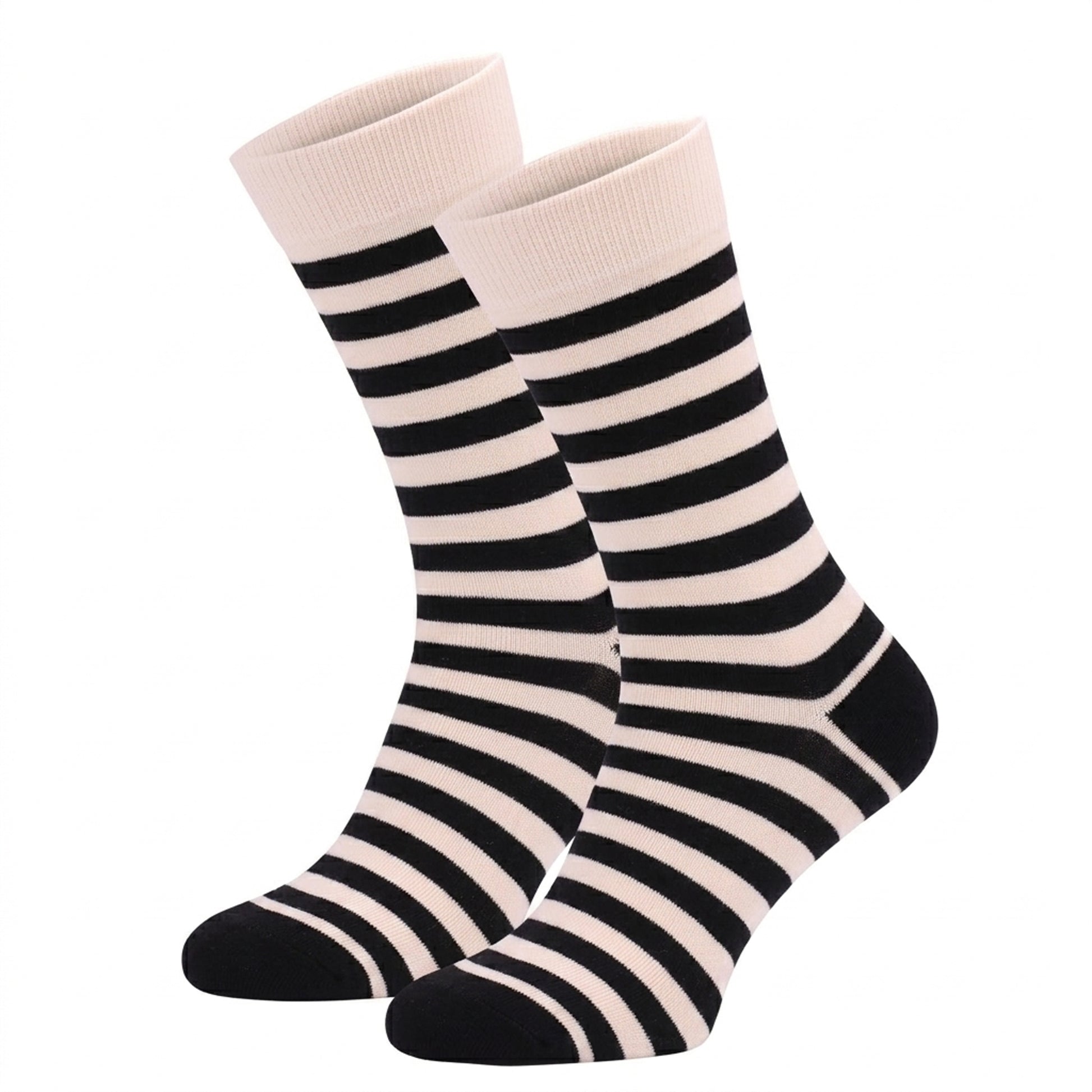 820 Wide Stripe Socks - Black