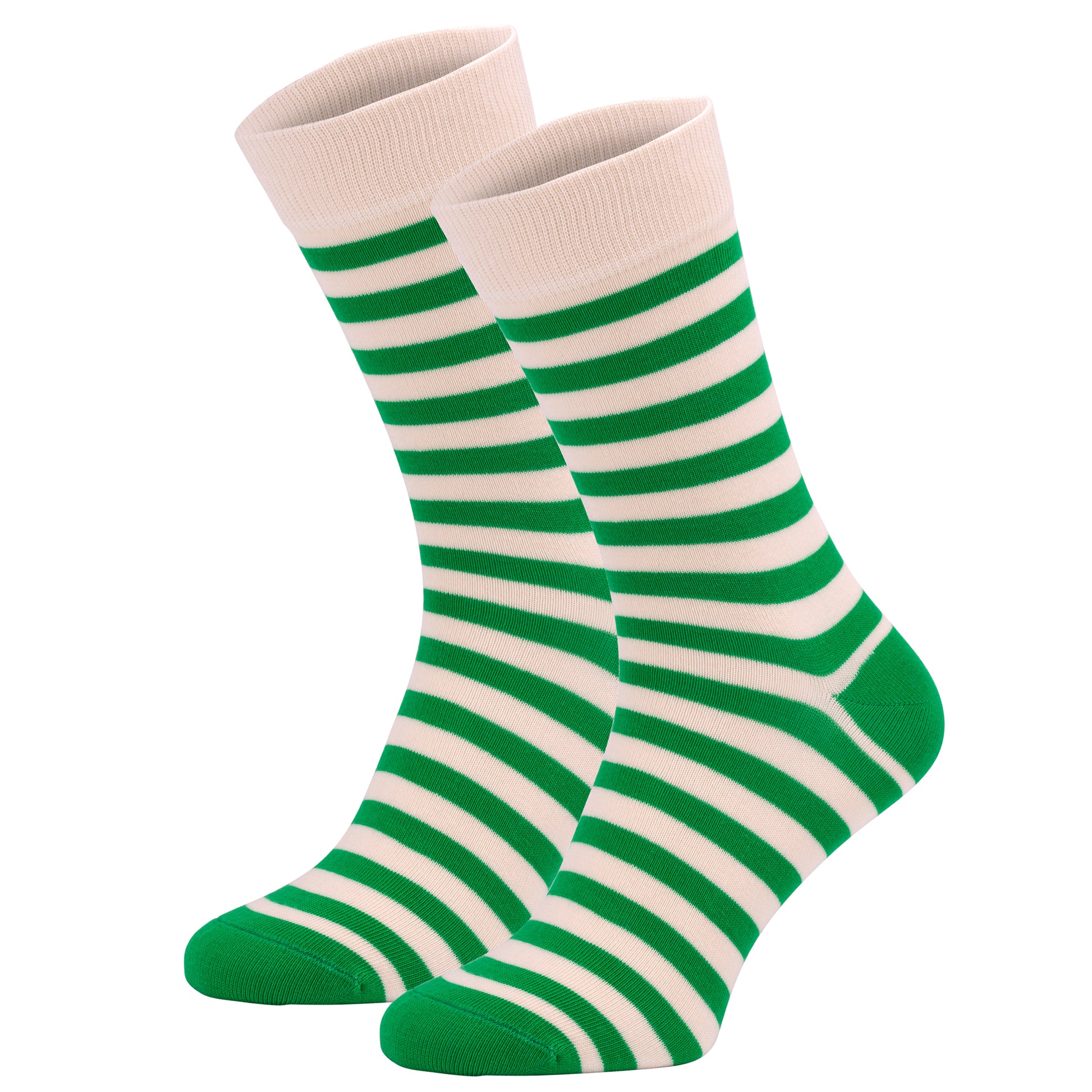 820 Wide Stripe Socks - Green