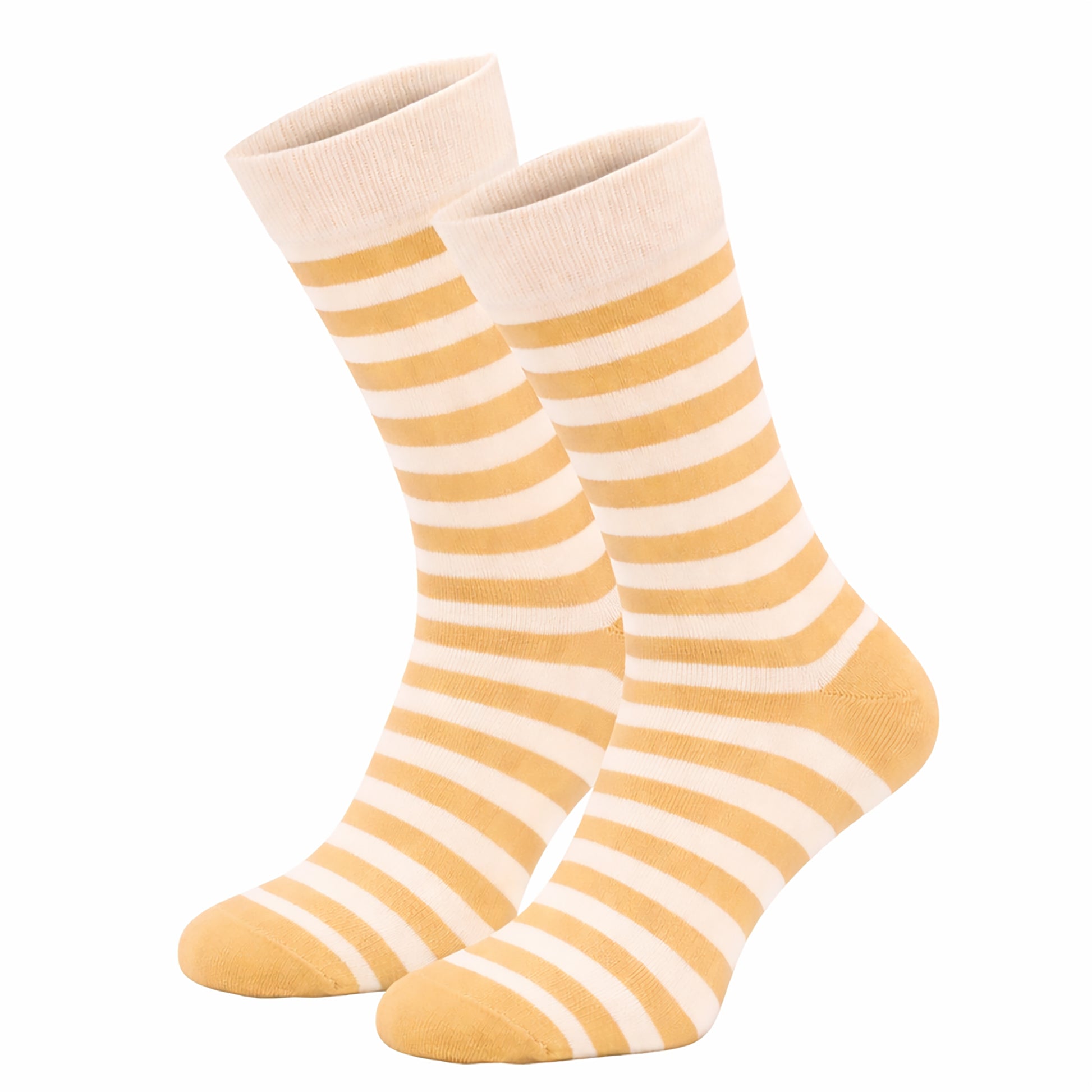 820 Wide Stripe Socks - Mustard