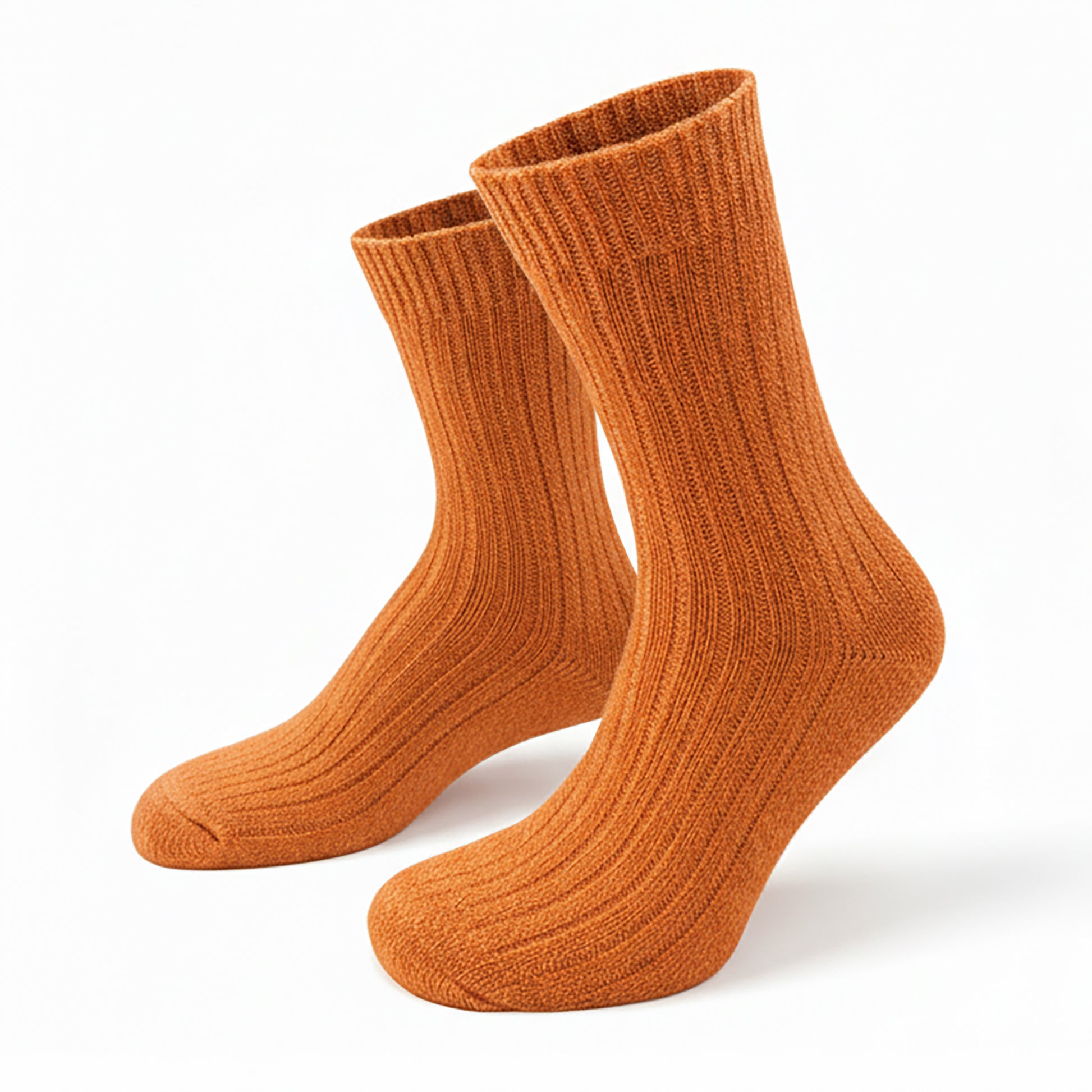 406  Baumwolle (Bio) mit Rillen Socken - Orange