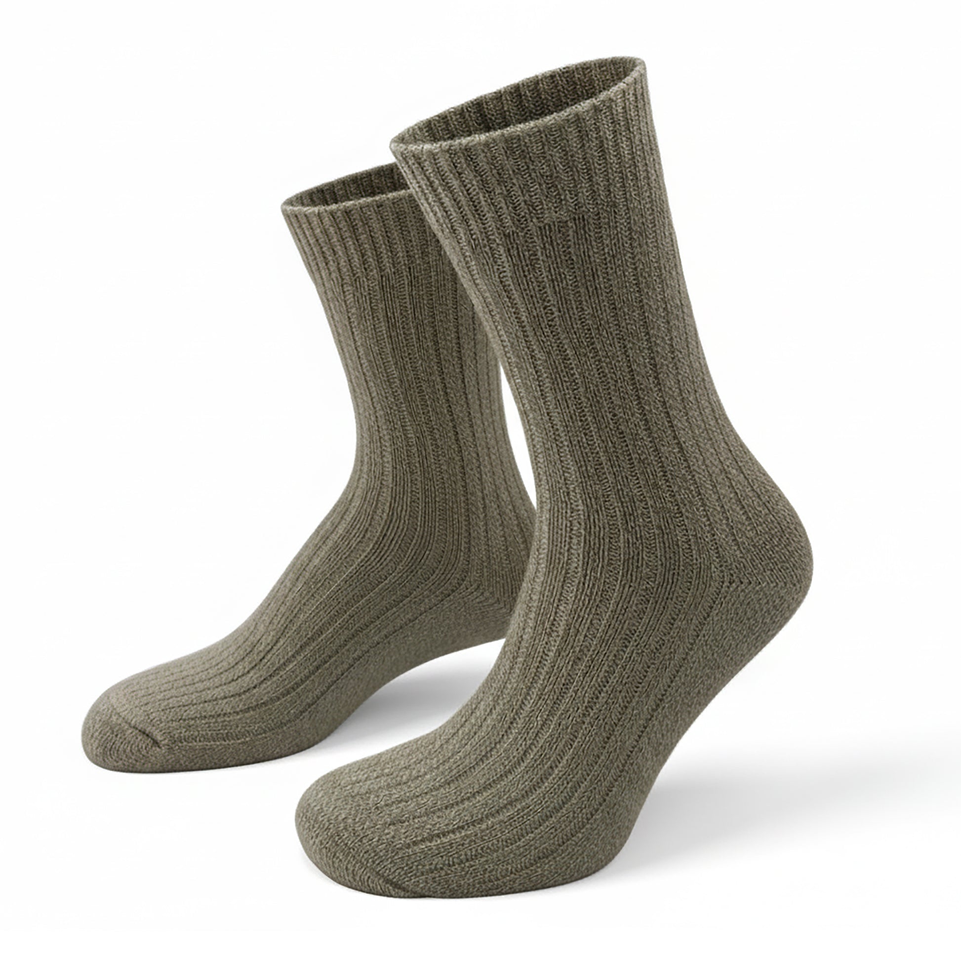 406  Baumwolle (Bio) mit Rillen Socken - Green-Mouline