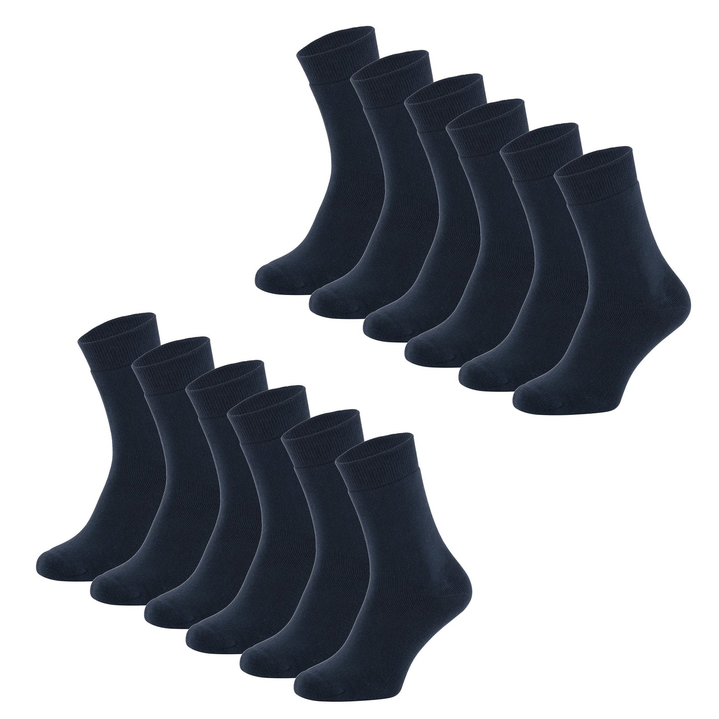 Socken Fuer Damen Herren 3 oder 12 Paar Bio-Baumwolle Frottee Socken – GOTS-zertifizierte Baumwollsocken, 90% Bio-Baumwolle, Unisex für Männer & Frauen – Bequeme, Strapazierfähige Alltagssocken