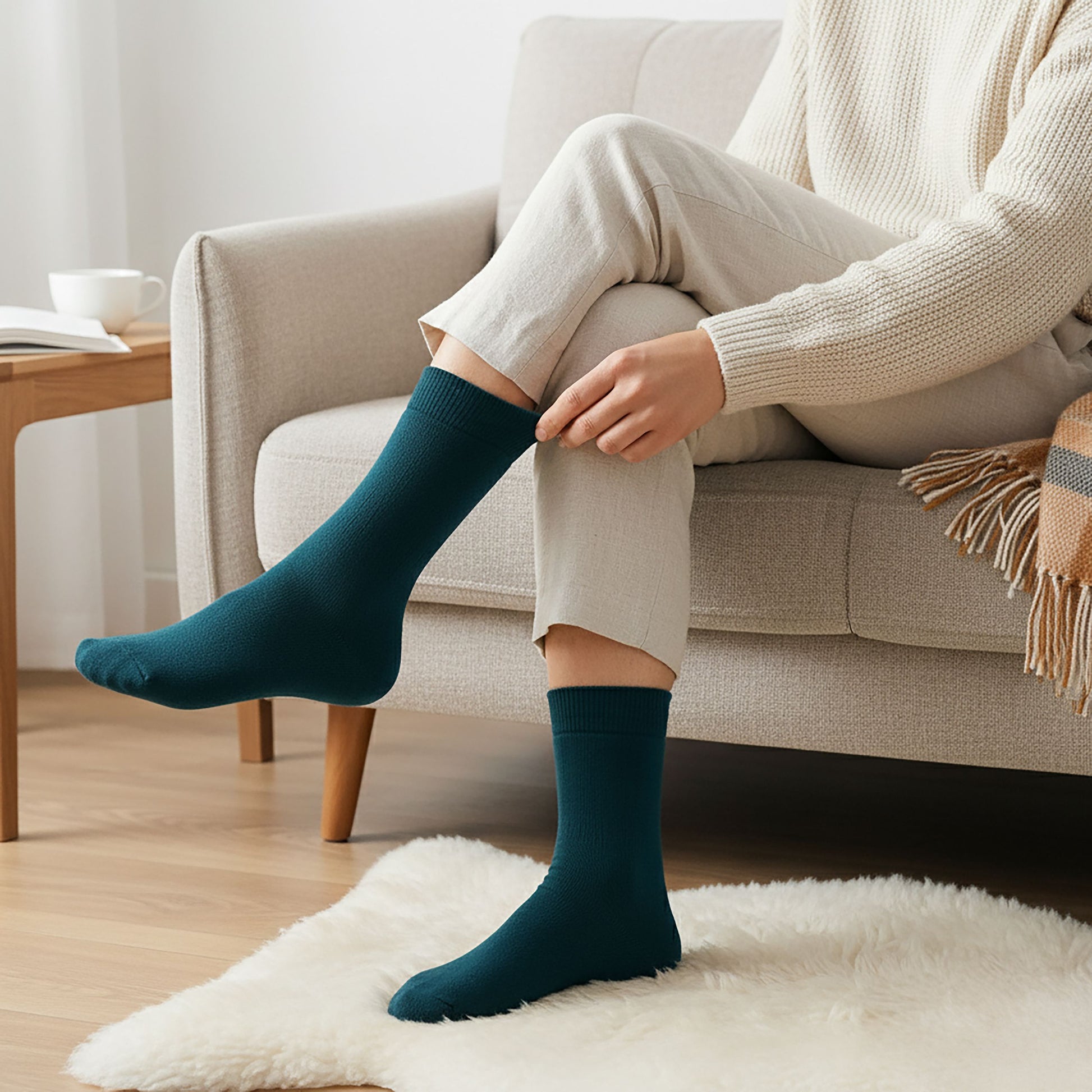 Socken Fuer Damen Herren 3 oder 12 Paar Bio-Baumwolle Frottee Socken – GOTS-zertifizierte Baumwollsocken, 90% Bio-Baumwolle, Unisex für Männer & Frauen – Bequeme, Strapazierfähige Alltagssocken