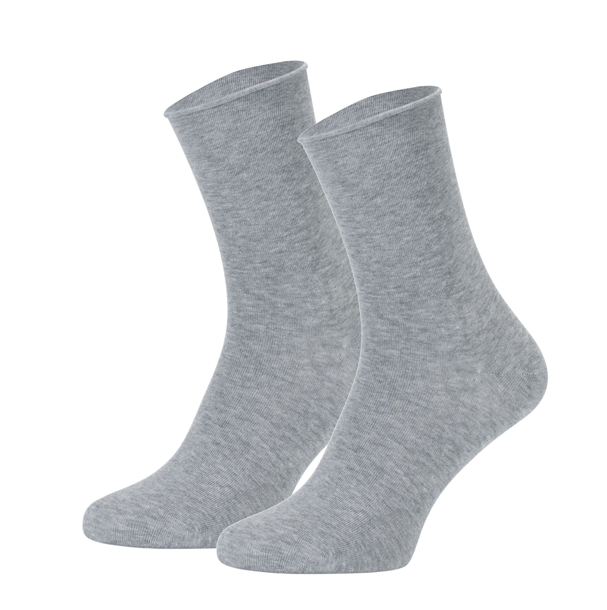 Socken Fuer Herren Damen 3 oder 12 Paar Diabetikersocken ohne Gummi – Rollrand Socken aus 98% Bio-Baumwolle, GOTS-zertifiziert – Bequeme, atmungsaktive Baumwollsocken für Damen & Herren