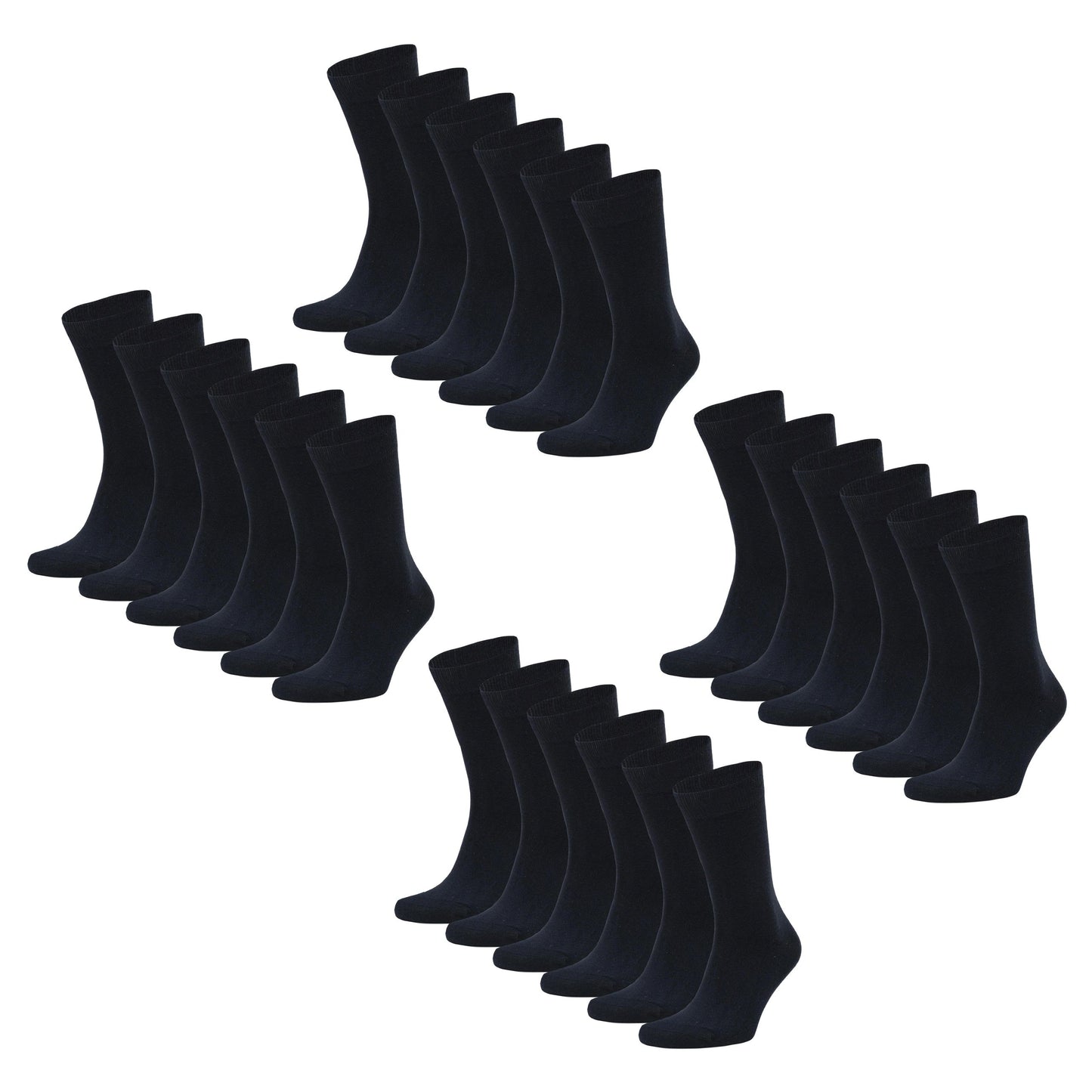 Socken Fuer Herren Damen 24 Paar Bio-Baumwollsocken (98%) GOTS-zertifiziert Opi & Max