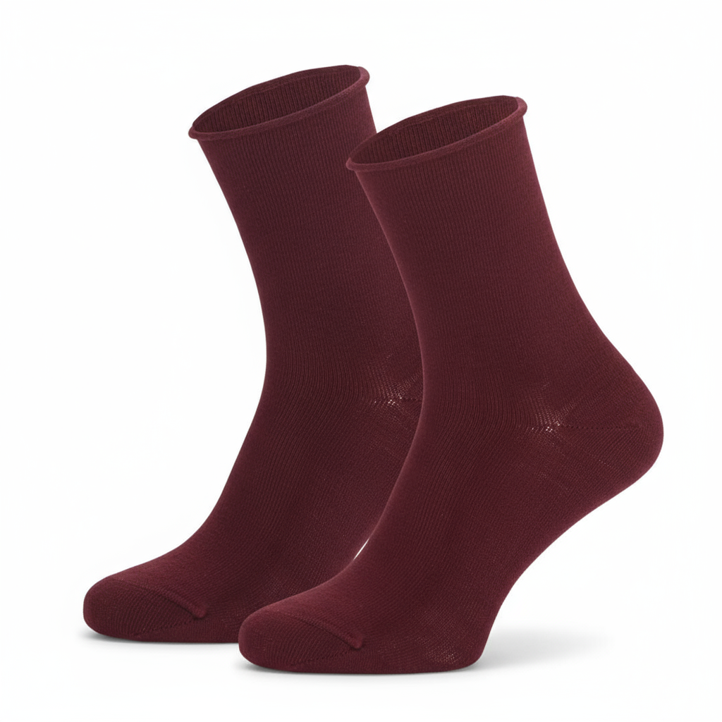 Socken Fuer Herren Damen 3 oder 12 Paar Diabetikersocken ohne Gummi – Rollrand Socken aus 98% Bio-Baumwolle, GOTS-zertifiziert – Bequeme, atmungsaktive Baumwollsocken für Damen & Herren