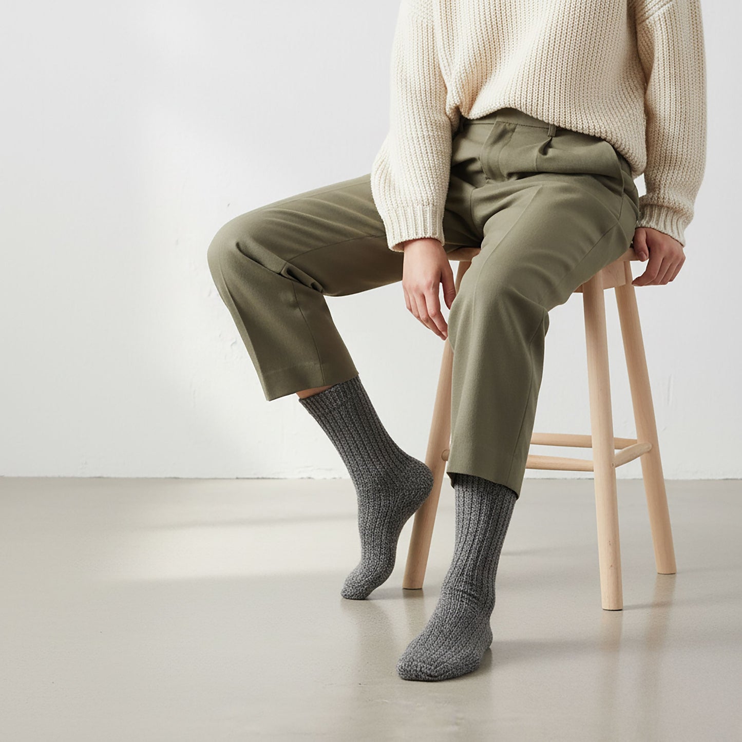 3 Paar Norweger Rillen Socken – 90% Bio-Baumwolle, GOTS-zertifiziert, Bequem & Strapazierfähig – Unisex Socken für Alltag & Freizeit Opi & Max