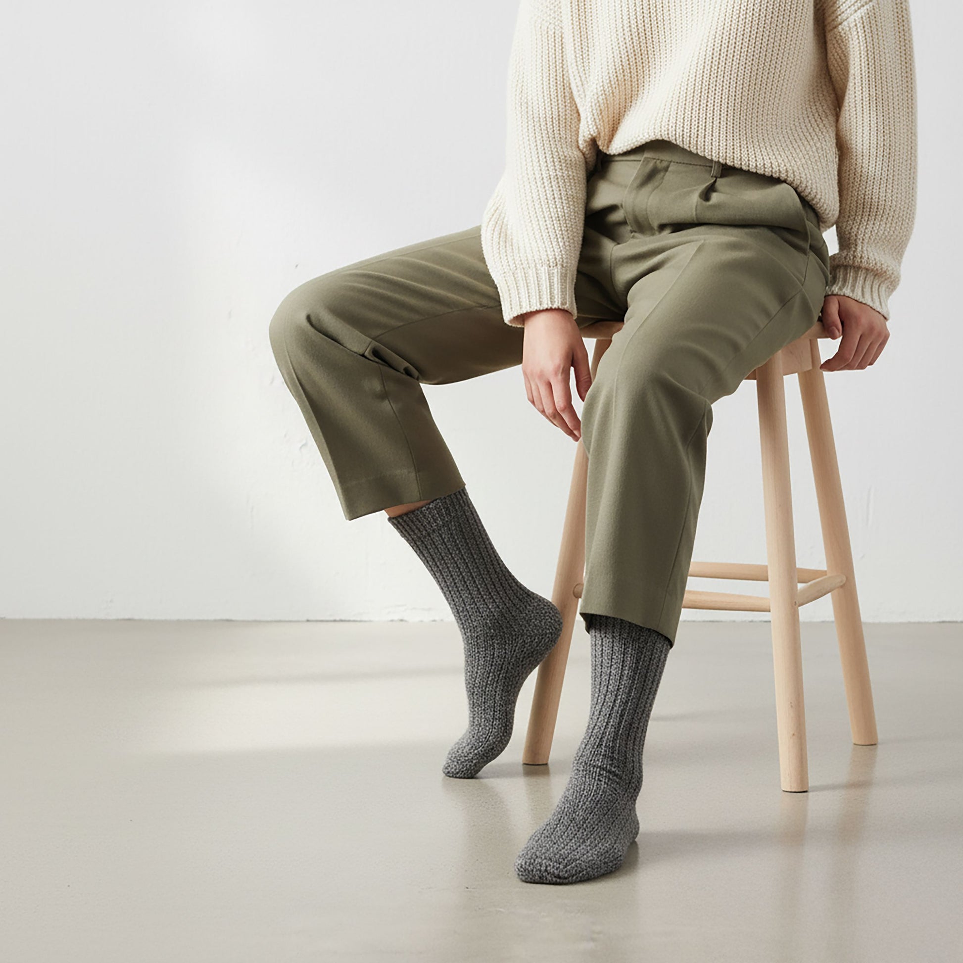 3 Paar Norweger Rillen Socken – 90% Bio-Baumwolle, GOTS-zertifiziert, Bequem & Strapazierfähig – Unisex Socken für Alltag & Freizeit Opi & Max