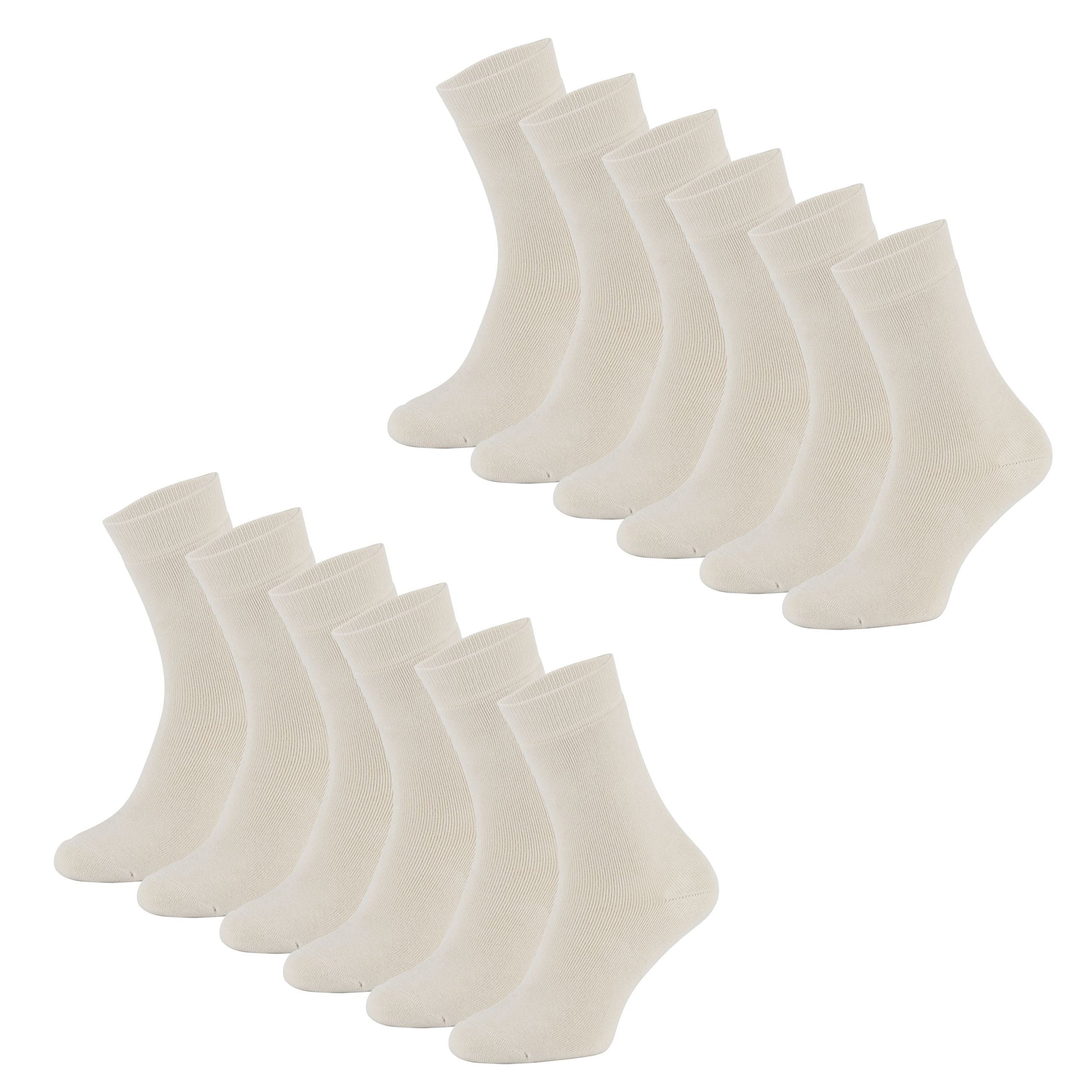 Socken Fuer Damen Herren 3 oder 12 Paar Bio-Baumwolle Frottee Socken – GOTS-zertifizierte Baumwollsocken, 90% Bio-Baumwolle, Unisex für Männer & Frauen – Bequeme, Strapazierfähige Alltagssocken